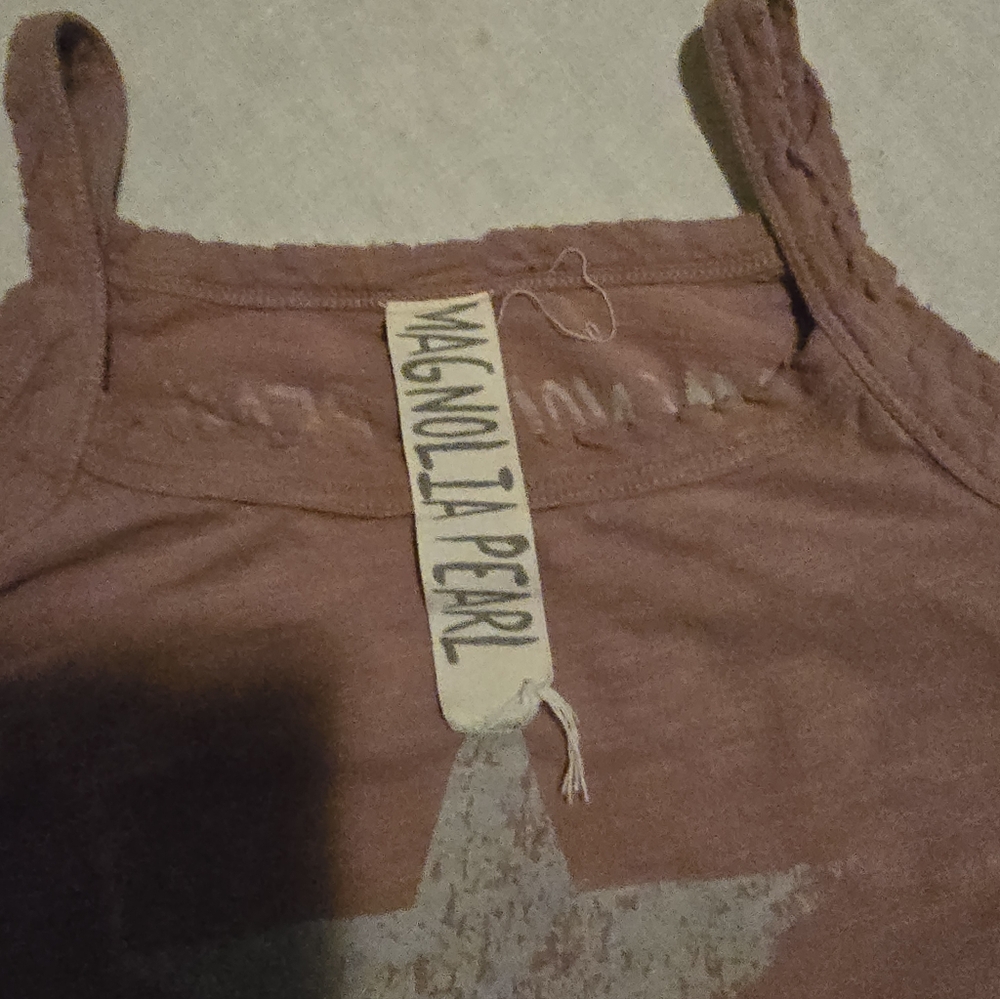 Magnolia Pearl Women's Pink Star Tank Top - Picture 2 of 4